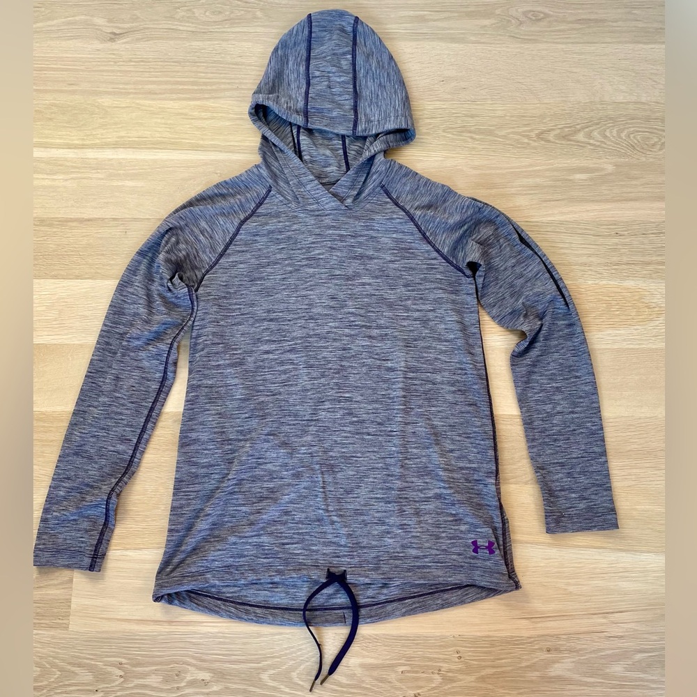 Under Armour Heathered Purple Hoodie Small